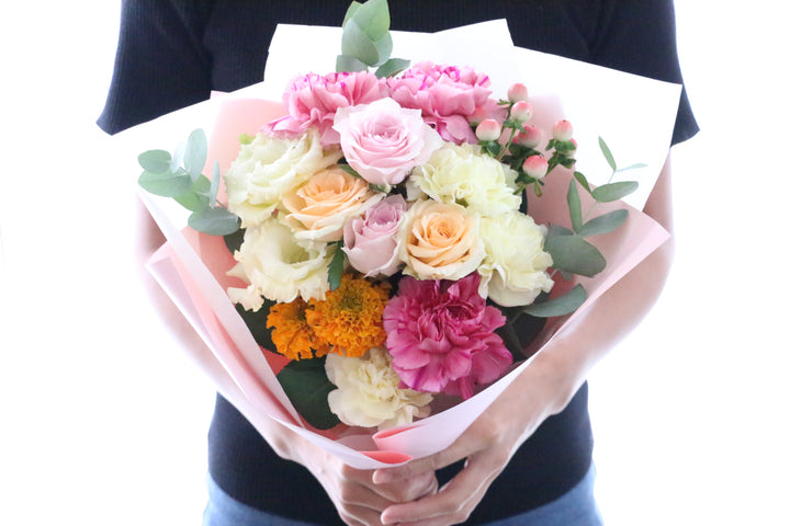 ピンク・黄色の花束  7,000円