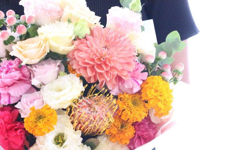 ピンク・黄色の花束 15,000円
