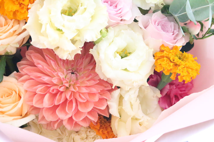 ピンク・黄色の花束  10,000円