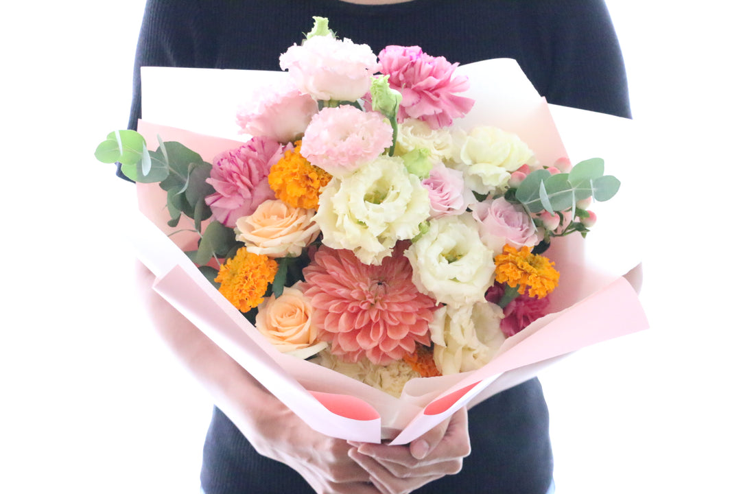 ピンク・黄色の花束  10,000円