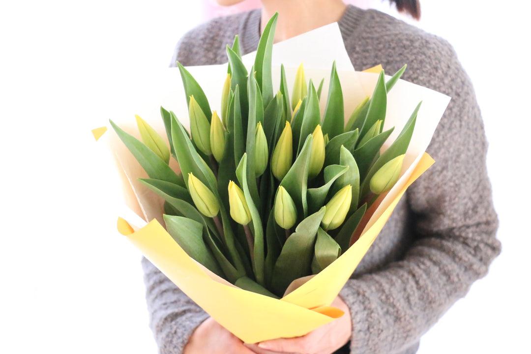 黄色のチューリップの花束（20本）