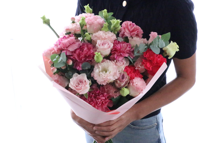 ピンク系の花束 12,000円