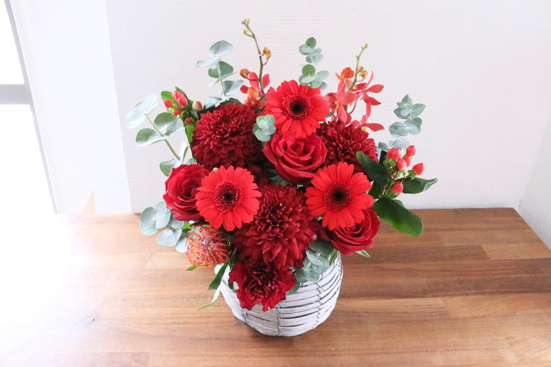 赤色のアレンジメント 8,000円