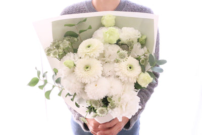 【供花】白色・グリーンのお供え花束 8,000円