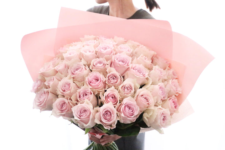 44本のピンク色のバラの花束-変わらぬ愛