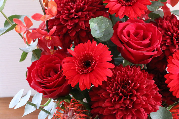 赤色のアレンジメント 10,000円