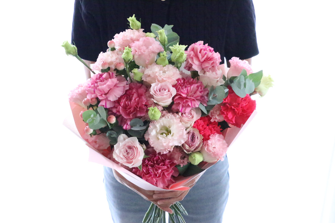 ピンク系の花束 12,000円