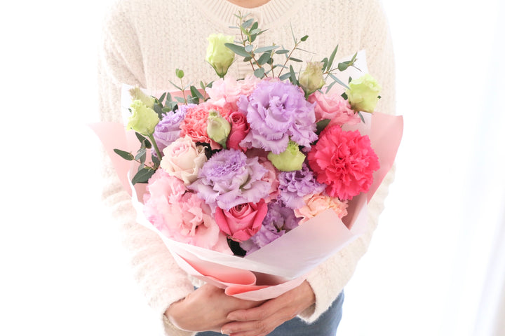 紫・ピンクの花束 7,000円