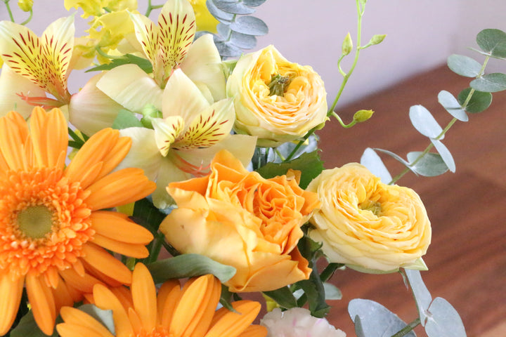 黄色・オレンジ色のアレンジメント 6,000円