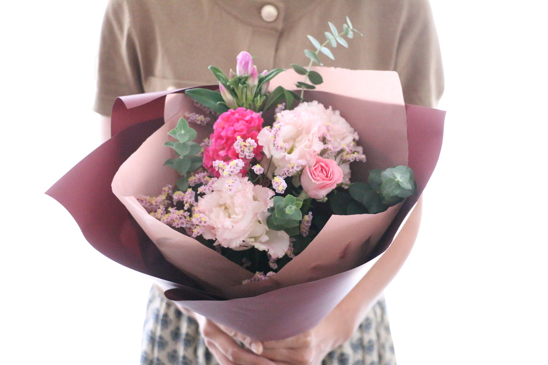 【敬老の日】秋の花束 ピンク Sサイズ　3,500円