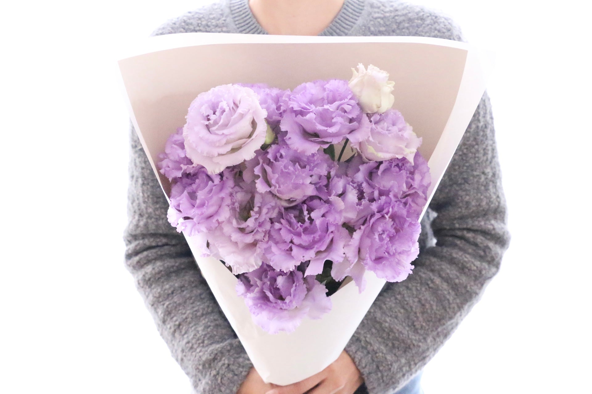 仏花、お供え花、薄紫アネモネ、トルコキキョウ お墓・仏壇用 造花の仏花・供花】トルコキキョウとアネモネの仏花