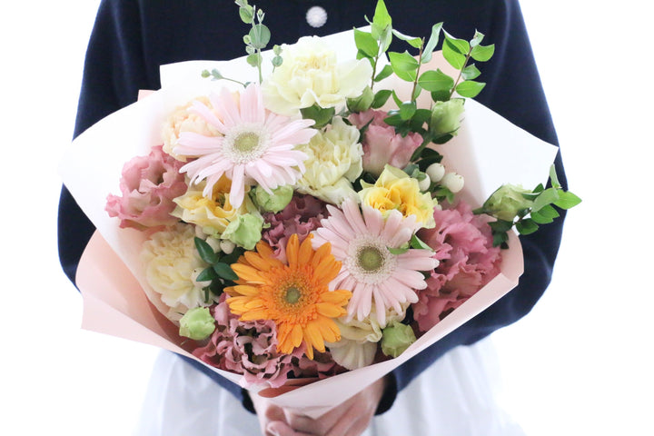 ピンク・黄色の花束  7,000円