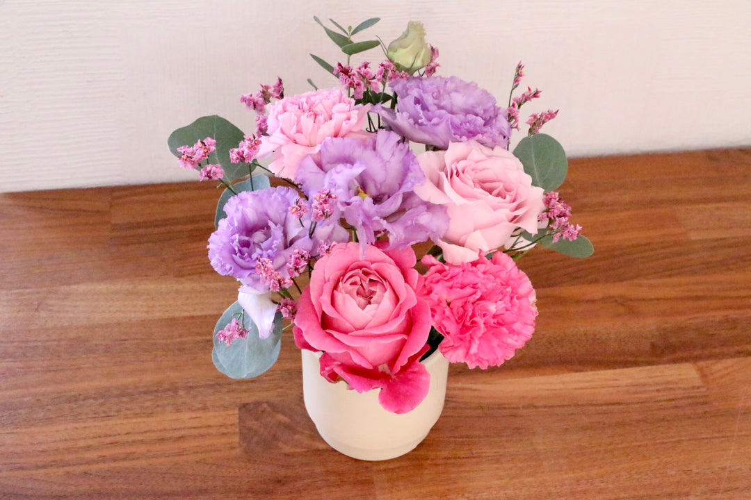 紫・ピンクのアレンジメント 4,000円