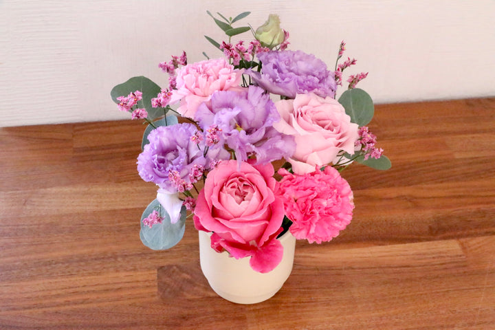 紫・ピンクのアレンジメント 4,000円