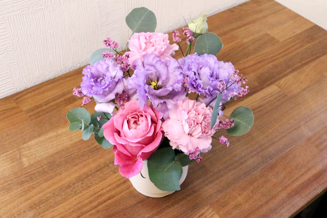 紫・ピンクのアレンジメント 3,000円