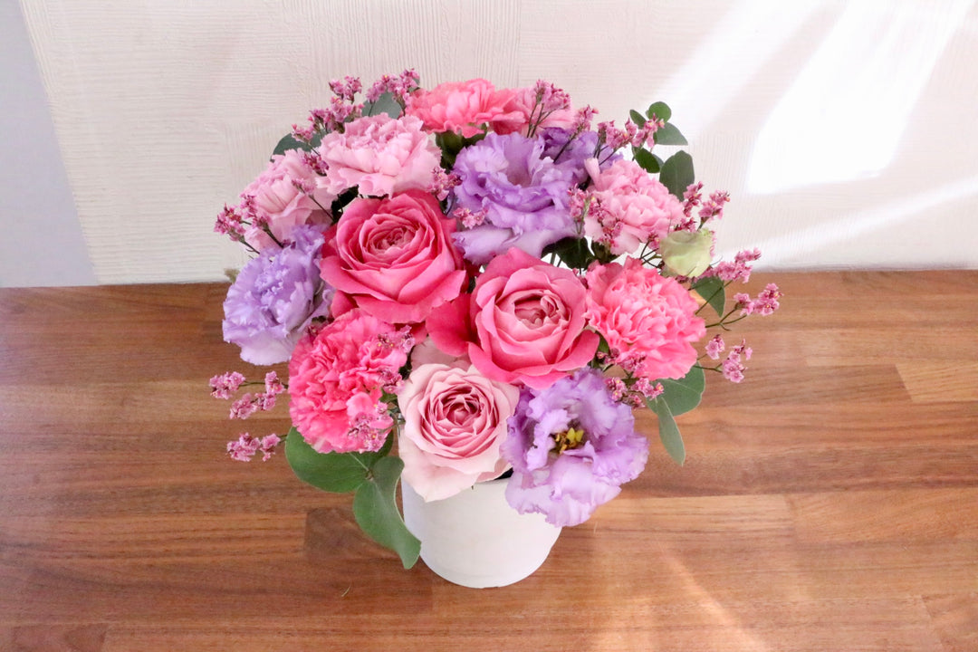 紫・ピンクのアレンジメント 7,000円