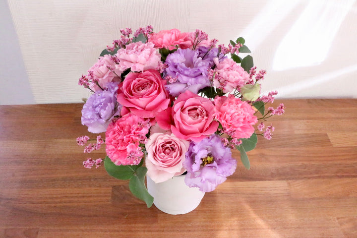 紫・ピンクのアレンジメント 7,000円