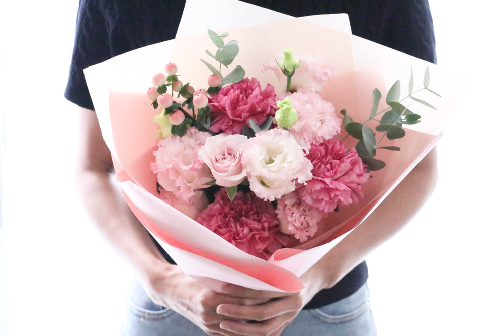 ピンク系の花束 4,000円