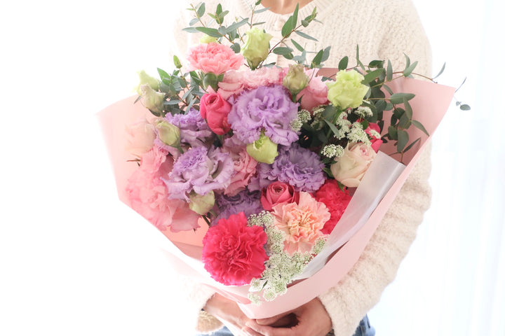 紫・ピンクの花束 10,000円