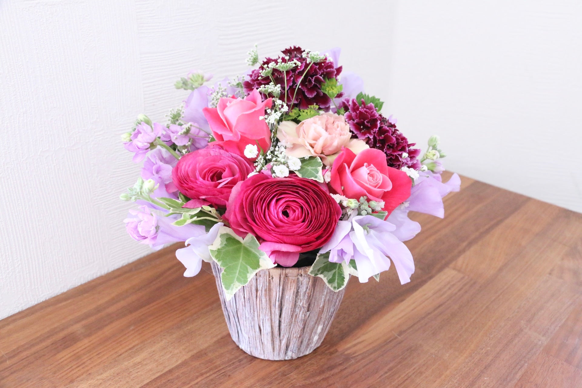 レア！ピンクハウス 花飾り 紫 ※お値下げ不可 アレンジメント】赤紫色