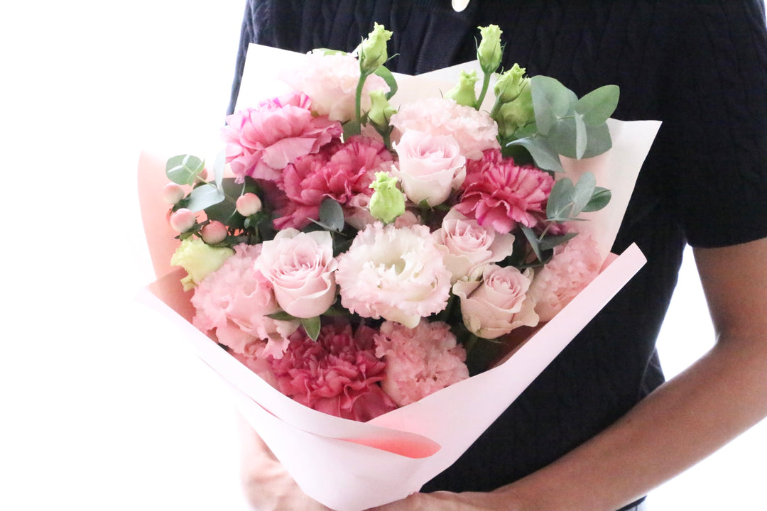 ピンク系の花束 8,000円