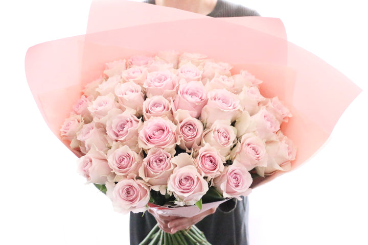 37本のピンク色のバラの花束-心からあなたを愛しています