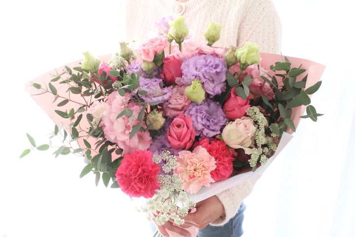紫・ピンクの花束 12,000円