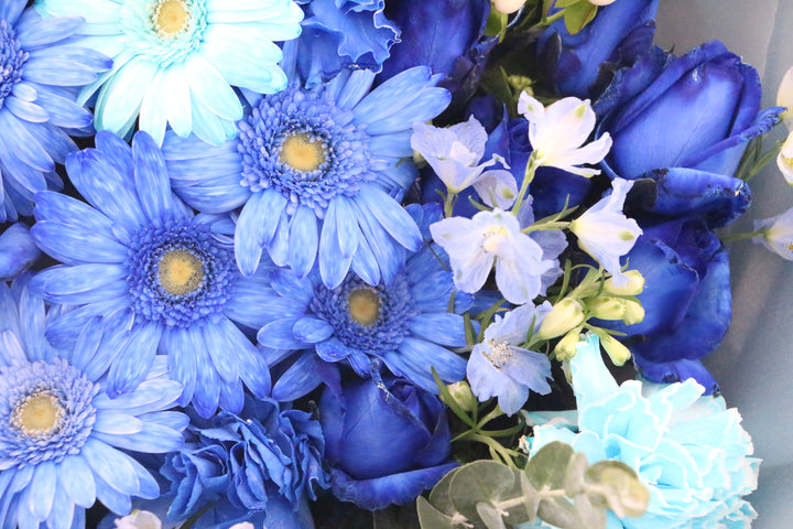 水色・青・白の花束 15,000円