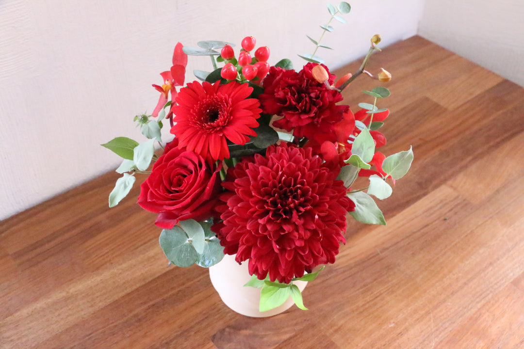 赤色のアレンジメント 4,000円