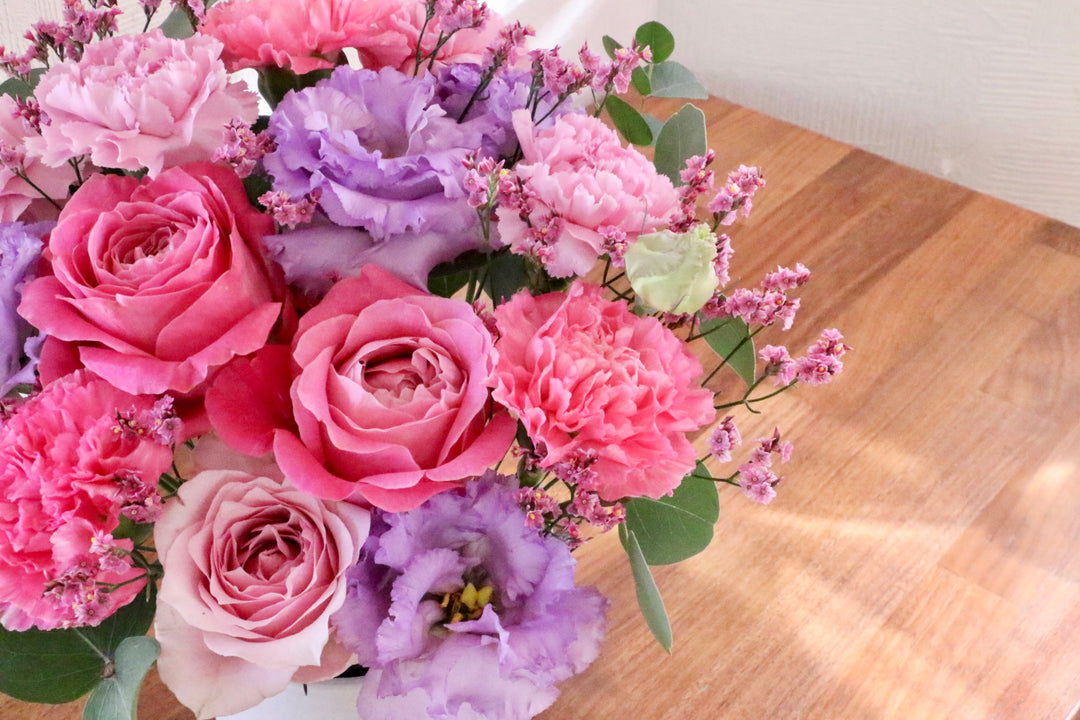 紫・ピンクのアレンジメント 7,000円
