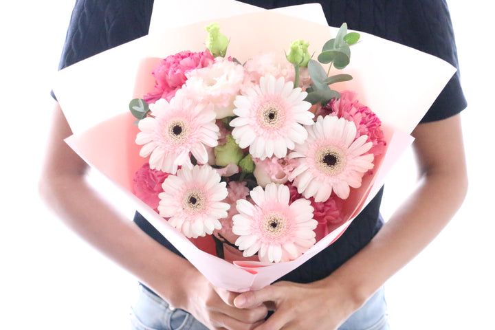 ピンクガーベラ入りの花束 Lサイズ 5,000円