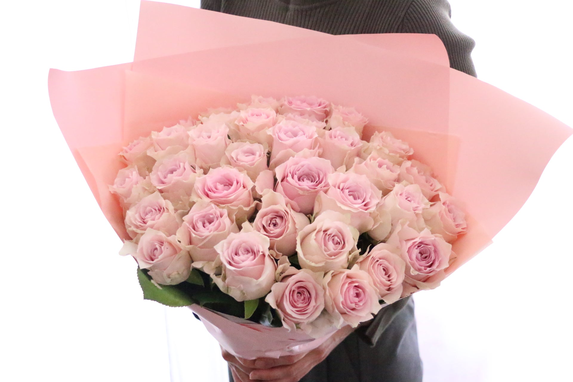 34本のピンク色のバラの花束-あなたに感謝しています – 花・花束の通販