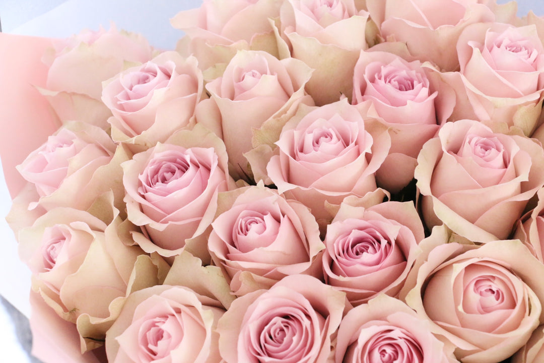 26本のピンク色のバラの花束