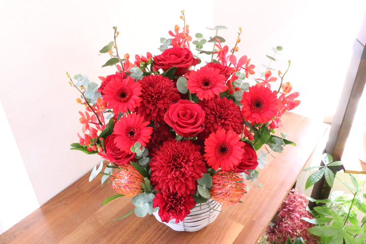 赤色のアレンジメント 15,000円