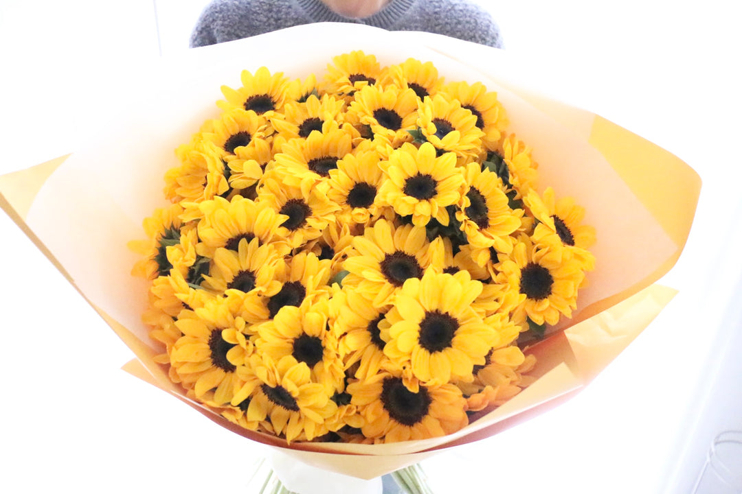 ひまわりの花束（80本）