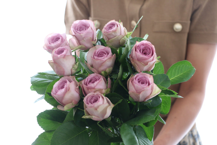 紫色のバラの花束（10本）