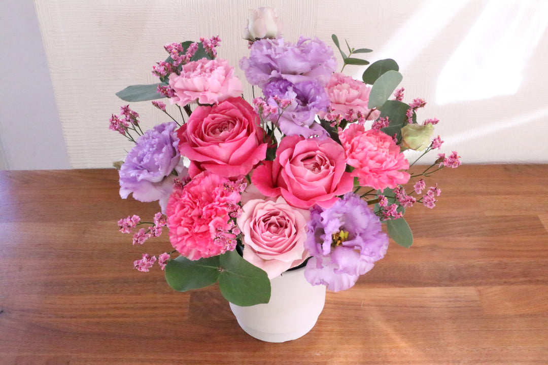 紫・ピンクのアレンジメント 6,000円