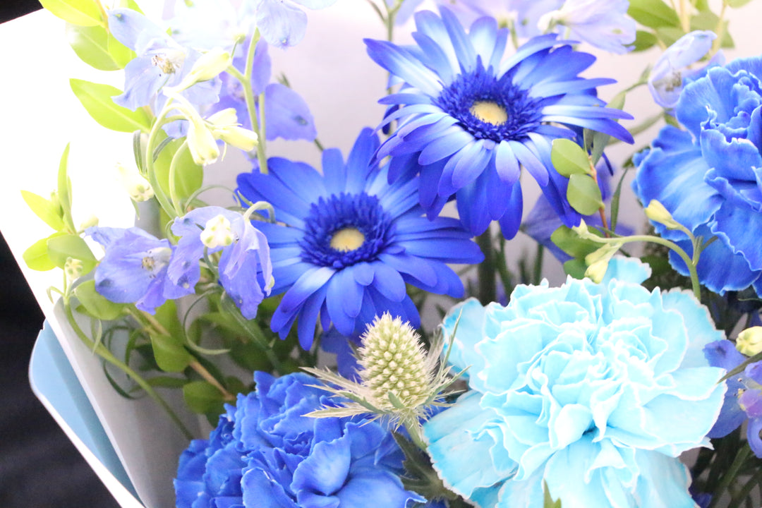 水色・青・白の花束 4,000円