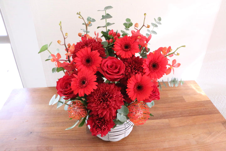 赤色のアレンジメント 12,000円