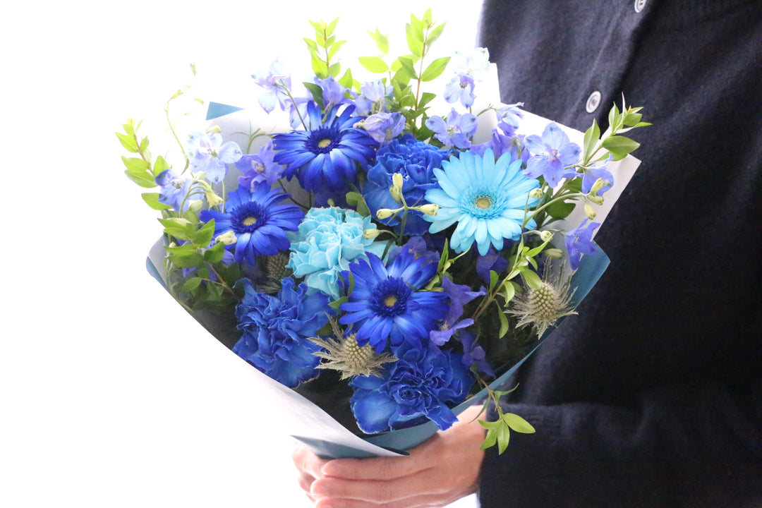 水色・青・白の花束 7,000円