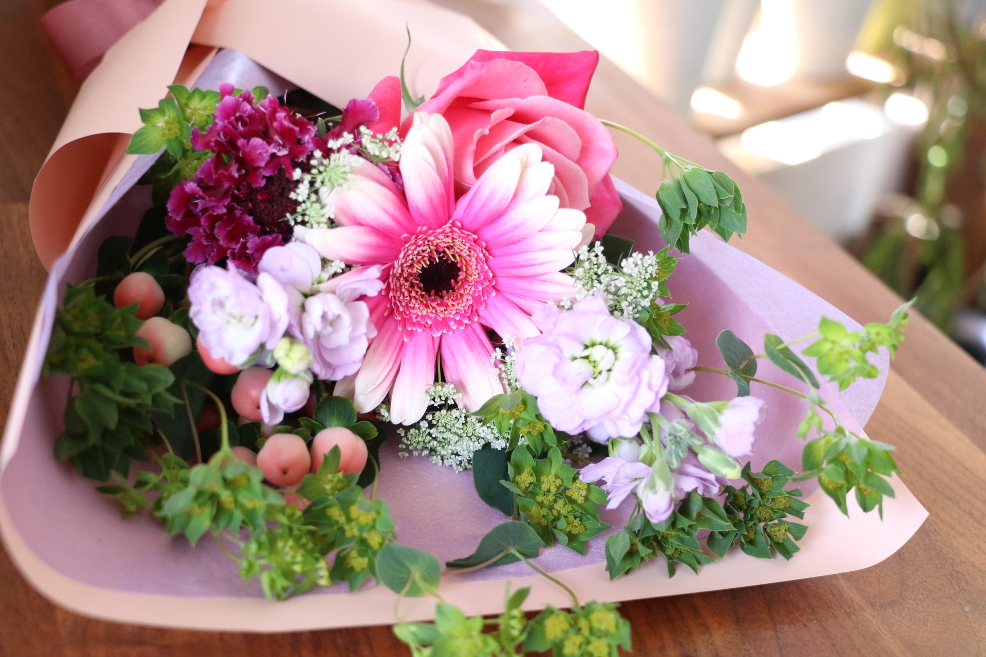 まり花 写真のPIMH-1350円値引き プリザーブドフラワー 花 フラワー缶スクエア 12cm×12cm×4cm