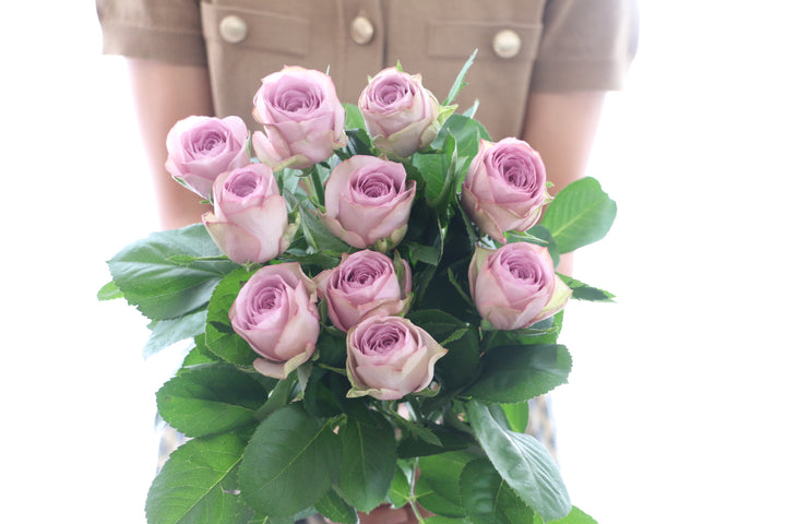 紫色のバラの花束（10本）
