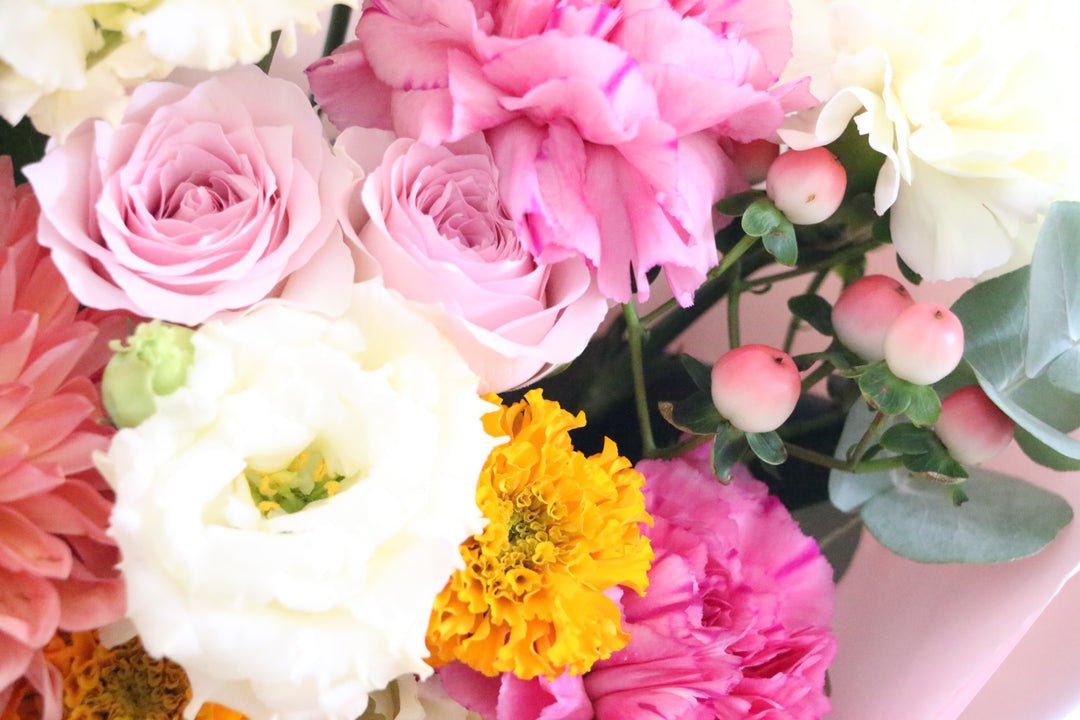 ピンク・黄色の花束  9,000円