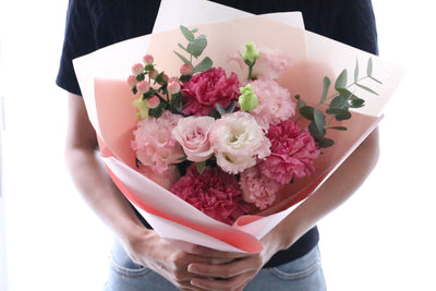ピンク系の花束 4,000円