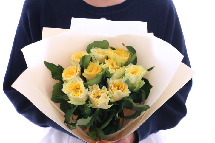 黄色バラの花束（10本）