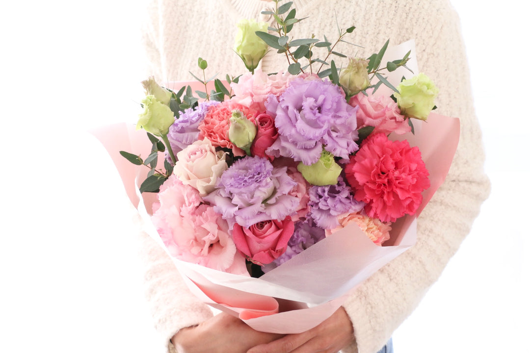 紫・ピンクの花束 7,000円