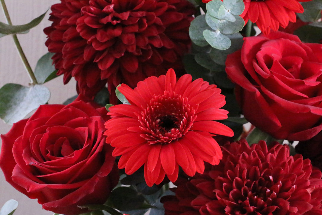 赤色のアレンジメント 9,000円