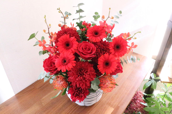 赤色のアレンジメント 12,000円