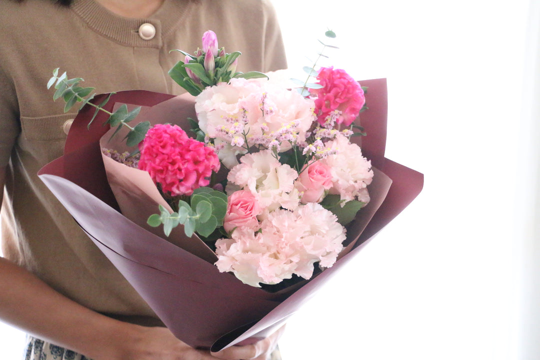 【敬老の日】秋の花束 ピンク Mサイズ　5,000円