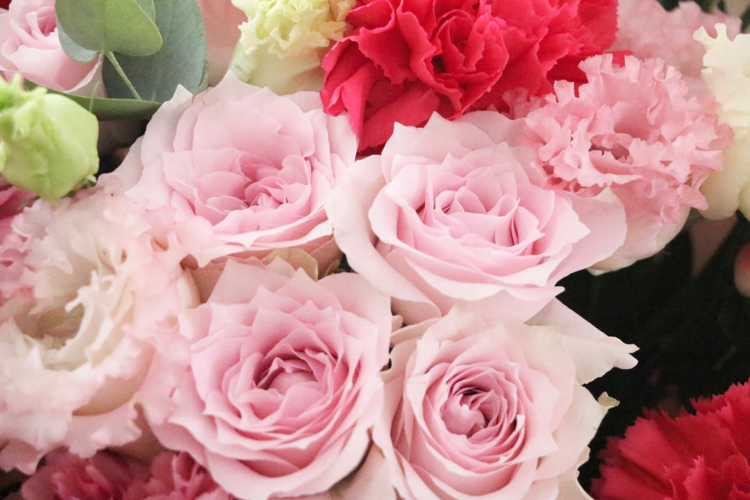 ピンク色バラ入りの花束 Lサイズ 10,000円